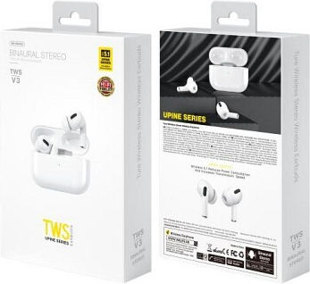 WK V3 In-ear Bluetooth Handsfree Căști cu Carcasă de Încărcare Alb