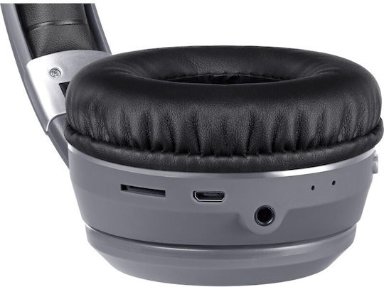 Defender Freemotion B571 Ασύρματα Bluetooth On Ear Ακουστικά με Ραδιόφωνο με 9 ώρες Λειτουργίας Γκρι