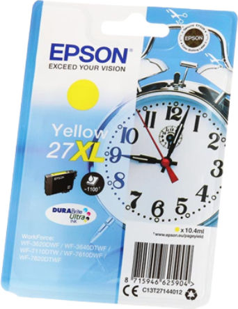 Epson 27XL Original InkJet Printer Ink Yellow (C13T27144010 C13T27144012)