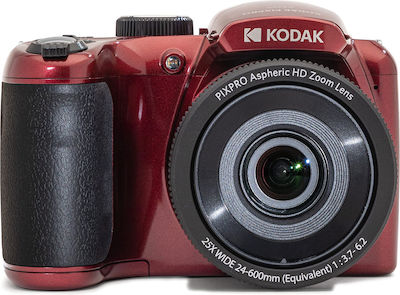 Kodak Astro Zoom AZ255 Kompakte Kamera 16MP Optischer Zoom 25x mit Bildschirmgröße 3" und Videoauflösung 1280 x 720 Pixel Rot