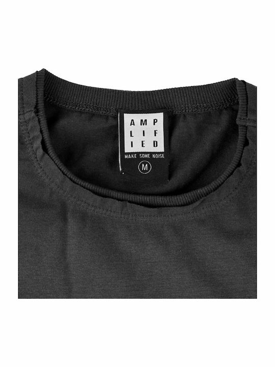 Amplified Logo T-shirt AC/DC Gray Baumwolle Holzkohle