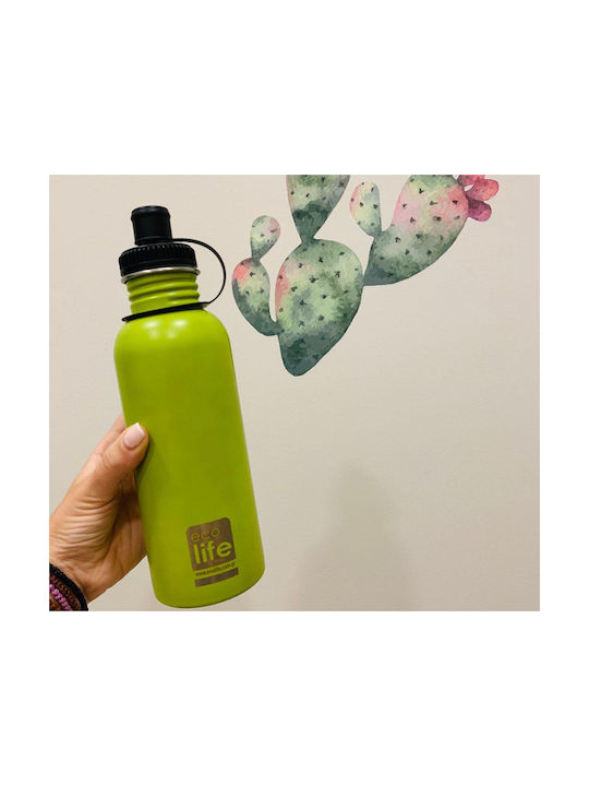 Ecolife Ανοξείδωτο Παγούρι 600ml Πράσινο