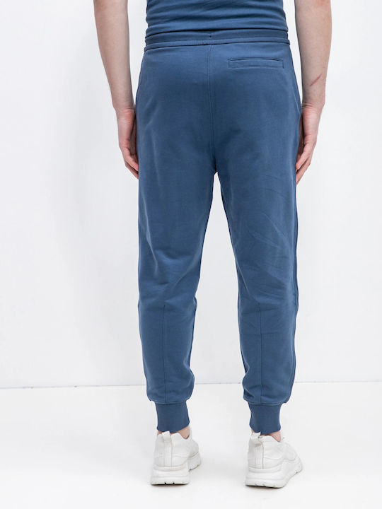 Calvin Klein Men's Sweatpants with Rubber Blue