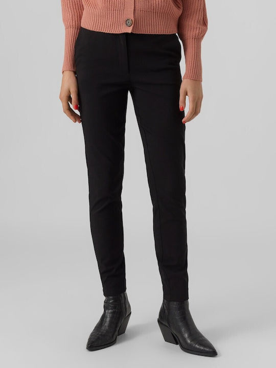 Vero Moda Women's Fabric Trousers in Slim Fit Black