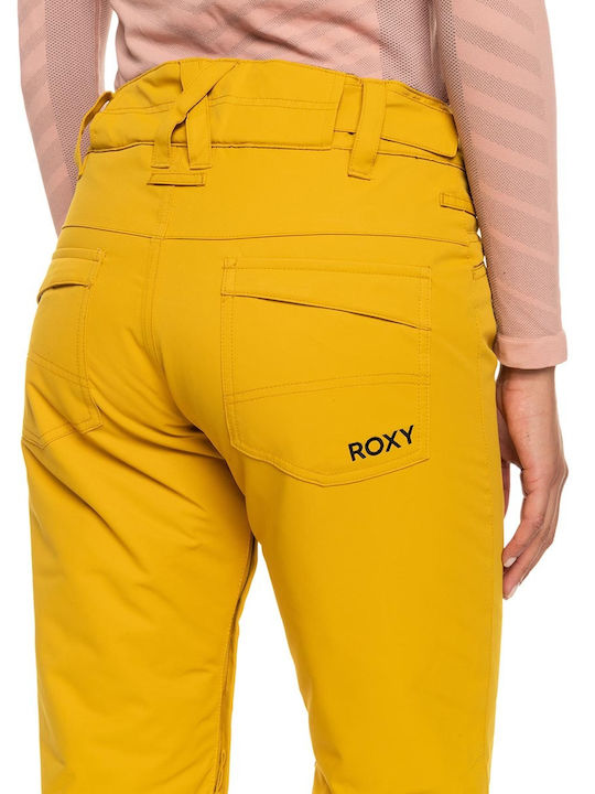 Roxy Backyard ERJTP03211-YLV0 Γυναικείο Παντελόνι Σκι & Snowboard Κίτρινο