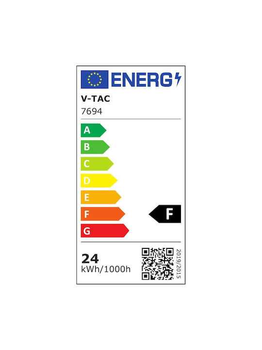 V-TAC Smart Deckenleuchte 31cm Weiß mit Integrierter LED