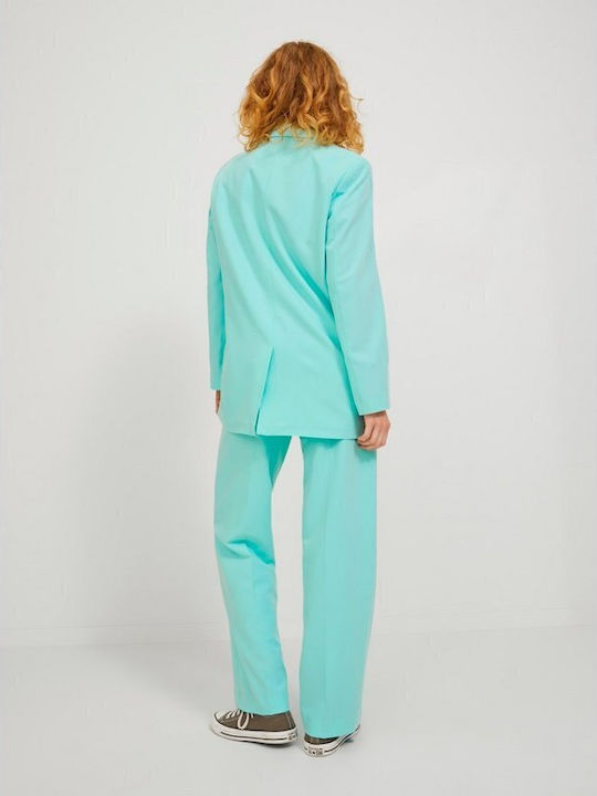Jack & Jones Women's Fabric Trousers Turquoise
