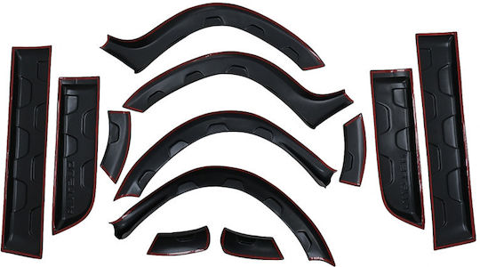 Carner Protective Film for Car Tires Side Wheel Arches & Door Trim for Dacia Duster 2010-2017 12pcs Black