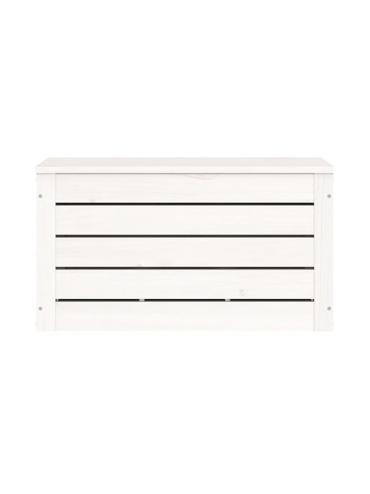 vidaXL Декоративна куфар Дърво Бял 59.5x36.5x33бр