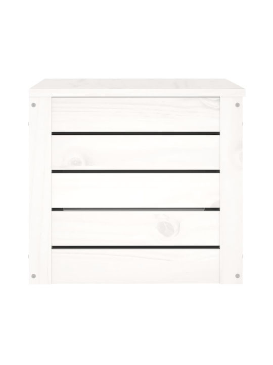vidaXL Декоративна куфар Дърво Бял 59.5x36.5x33бр