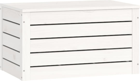 vidaXL Декоративна куфар Дърво Бял 59.5x36.5x33бр