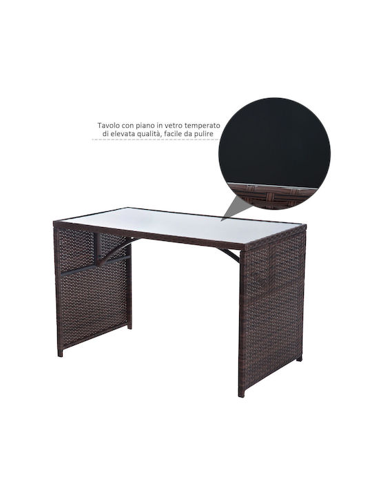 Set Sala De Mese Pentru Exterior 5 Piese Outsunny Cu Perne