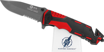 K25 Tactical Pocket Pocket Knife Red in Sheath