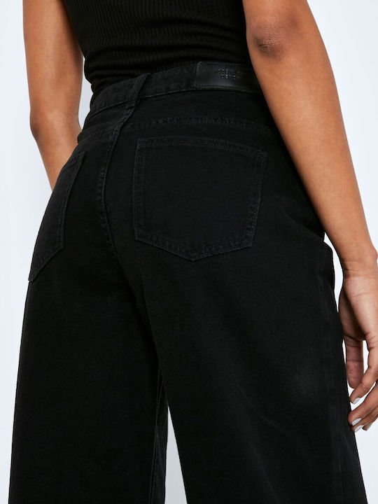 Noisy May Amanda High Waist Women's Jean Trousers in Regular Fit Black