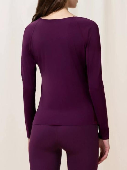 Triumph Flex Smart Women's Athletic Blouse Long Sleeve Purple