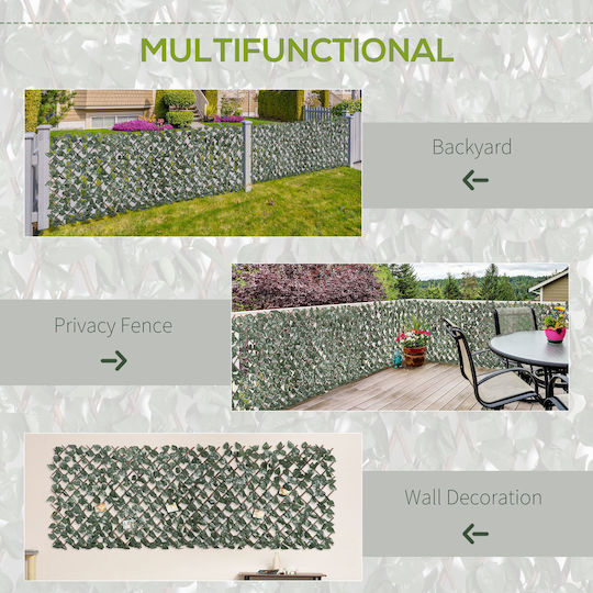 Grătare De Grădină Gard Fals Din Lemn Verde 100x200cm 8 Piese