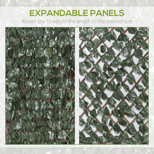 Grătare De Grădină Gard Fals Din Lemn Verde 100x200cm 8 Piese
