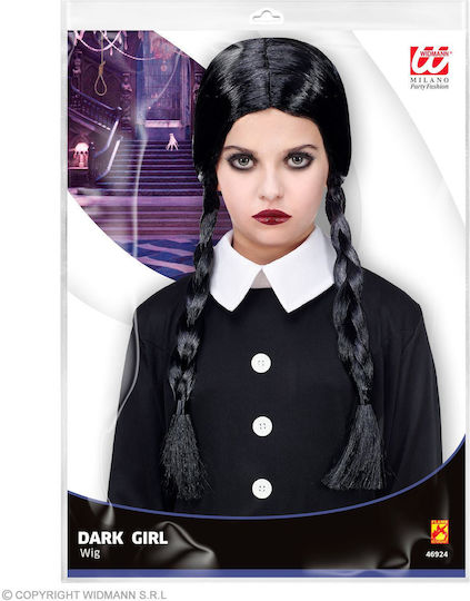 Carnival Wig with Braids Brunette for Halloween