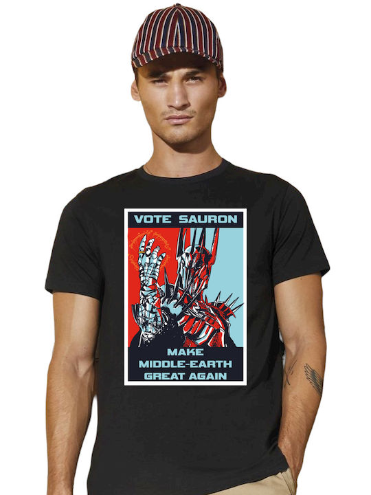 Pegasus T-shirt Sauron Lord of the Rings σε Μαύρο χρώμα