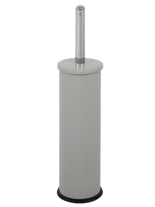 Vesta Metallic Toilet Brush and Basket Set 5lt Gray