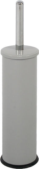 Vesta Metallic Toilet Brush and Basket Set 5lt Gray