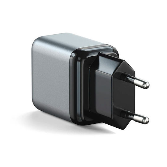 Satechi Φορτιστής Χωρίς Καλώδιο GaN με Θύρα USB-C 30W Power Delivery Γκρι (ST-UC30WCM)