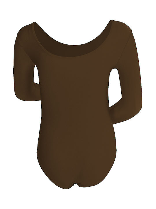 Dansport Kids Dance Bodysuit Brown