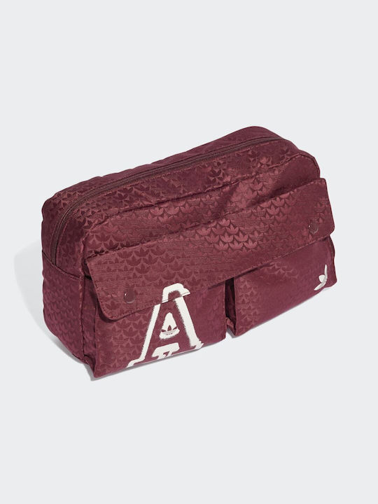 Trefoil Jacquard Monogram Τσαντάκι Μέσης Μπορντό