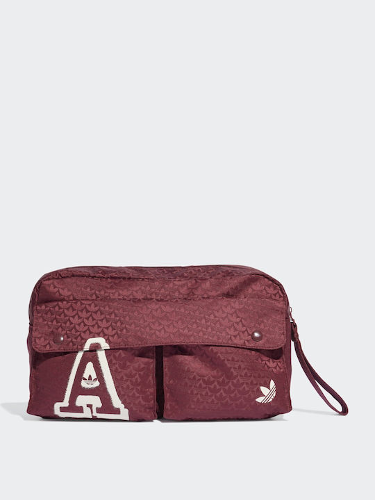 Trefoil Jacquard Monogram Τσαντάκι Μέσης Μπορντό