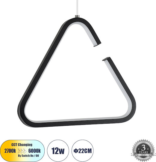 GloboStar Ceroba Deckenleuchte Schwarz LED mit Verstellbarem Warm zu kühlem Weiß 22x22x22cm