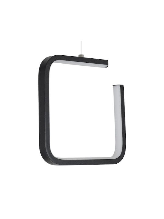 GloboStar Ceroba Lumină Suspendată Neagră LED cu Lumină Bianco Reglabilă 22x22x22cm