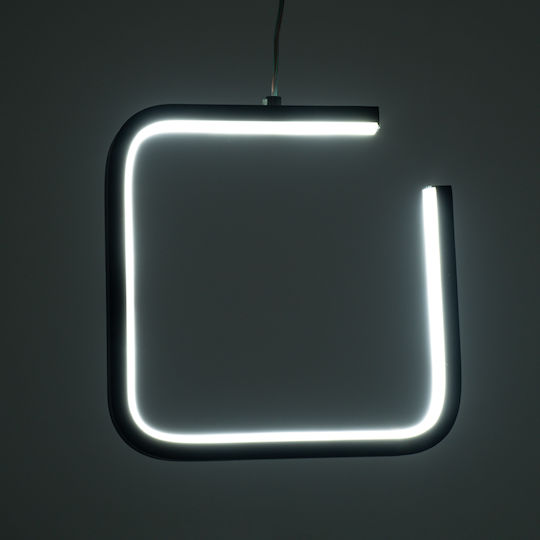 GloboStar Ceroba LED Κρεμαστό Φωτιστικό Μαύρο 22x22x22εκ.