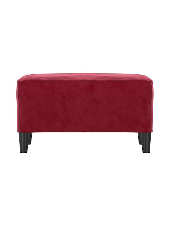 Burgundy Velvet Bench Stool Upholstered 70x35x41cm
