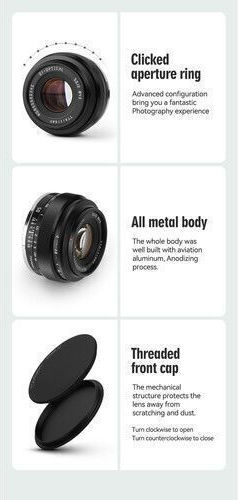TTArtisan Cadru complet Obiectiv Foto 50mm f/2 Fix pentru Montura Magazin online Sony E Black