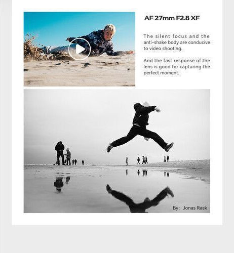 TTArtisan Crop Camera Lens 27mm f/2.8 Pancake for Fujifilm X Mount Black