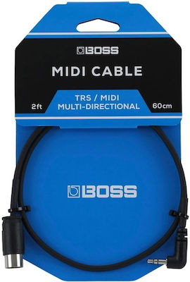 Boss Кабел Midi мъж - 3,5 мм мъжки 0.6м (BMIDI-2-35)