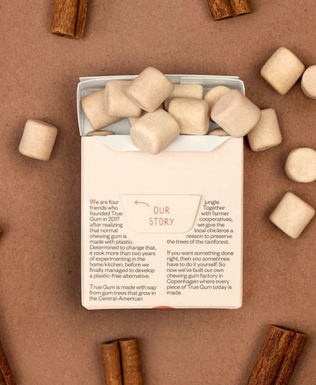 True Gum Τσίχλες με Γεύση Κανέλας Χωρίς Προσθήκη Ζάχαρης 21gr