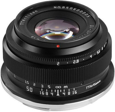 TTArtisan Crop Φωτογραφικός Φακός 50mm f/2 Σταθερός για Fujifilm X Mount Black