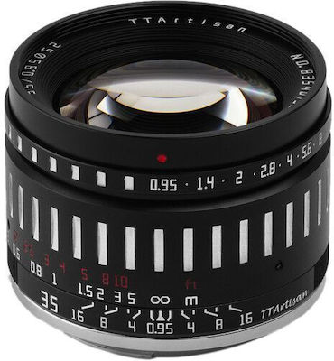 TTArtisan Crop Φωτογραφικός Φακός 35mm f/0.95 Σταθερός για Canon RF Mount Black