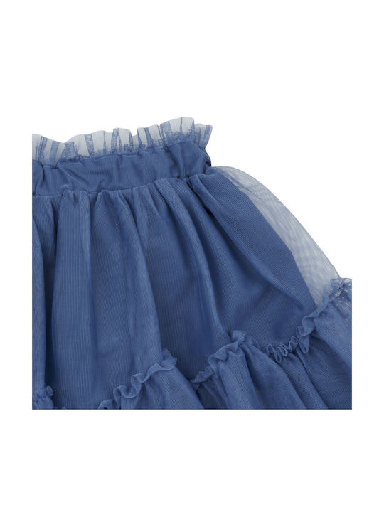 Kinder Tutu Rock aus Tüll Einfarbig Blau