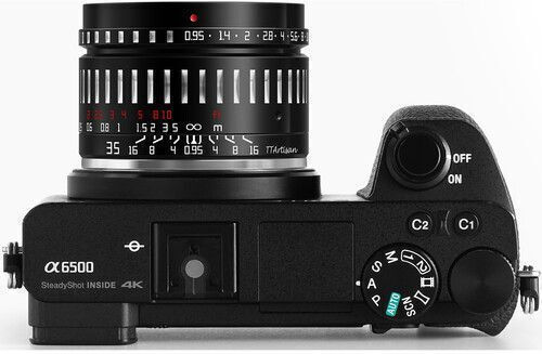 TTArtisan Crop Camera Lens 35mm f/0.95 Fixed for Sony E Mount Silver