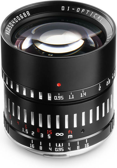TTArtisan Obiectiv Foto 50mm f/0.95 Fix pentru Montura Micro Patru Treimi (MFT) Silver