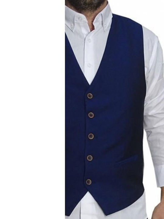 Luciano Faketti Vest Luciano Faketti in fashion blue