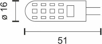 Spot Light Λάμπα LED για Ντουί G4 Θερμό Λευκό 440lm