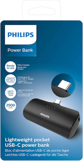 Philips DLP2510 Power Bank 2500mAh Μαύρο