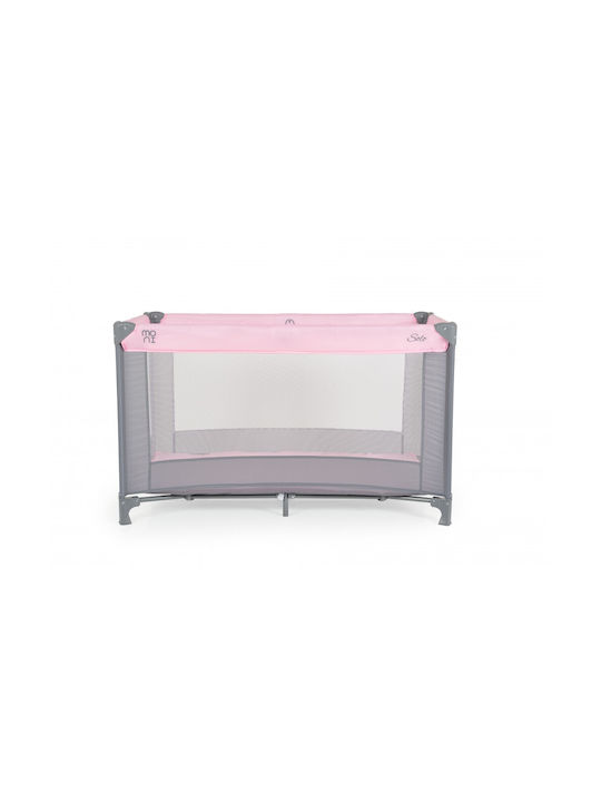 Moni Solo Playpen with Mattress Pink 125x65cm