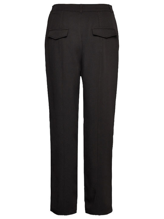 Only Women's Fabric Trousers in Carrot Fit Black