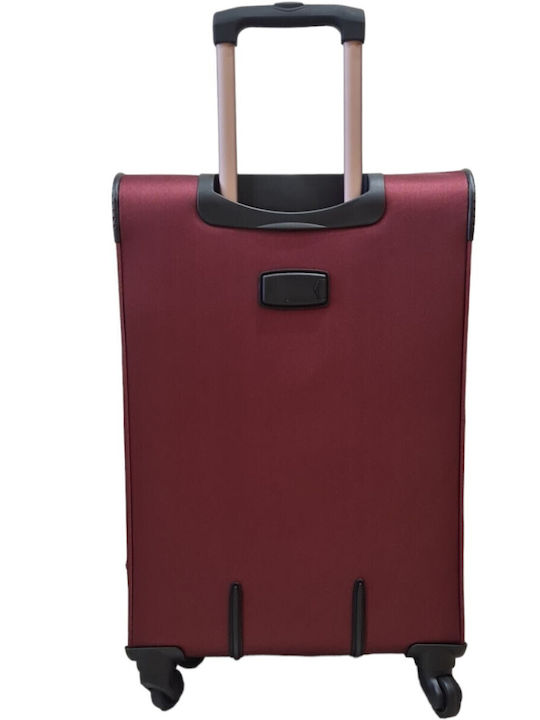 Diplomat The Athens Collection 6040 Large Travel Suitcase Fabric Burgundy with 4 Wheels Height 78cm ZC6040