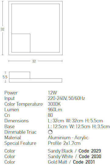 Zambelis Lights Πλαφονιέρα 32εκ. LED Zambelis Lights Πλαφονιέρα 32εκ. LED
