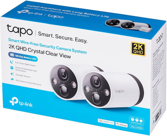 TP-LINK Surveillance System 2 Cameras Wireless Cameras IP 4MP with Control Hub v1